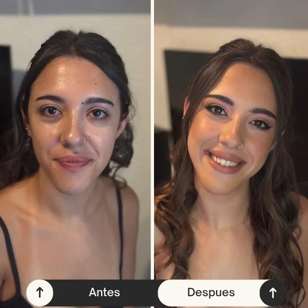 antes u despues de maquillaje de invitada en valencia 
